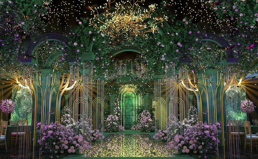 桦甸奇妙森林婚礼堂效果展示